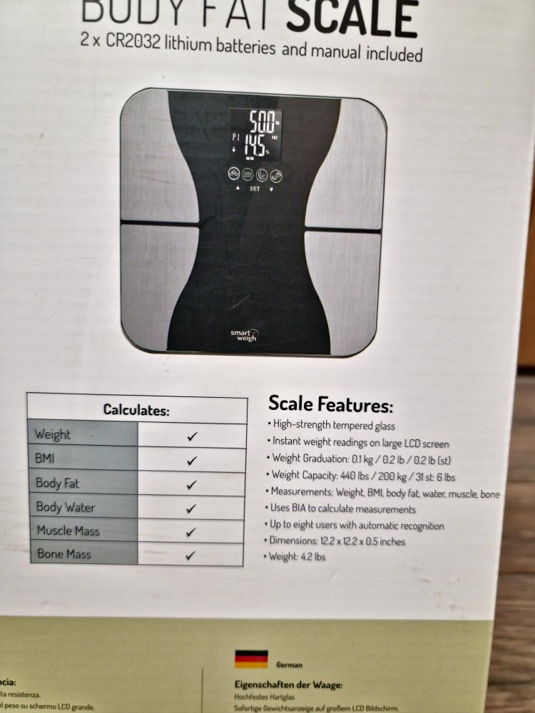 Smart Weigh Bodyfat Scale SBS500