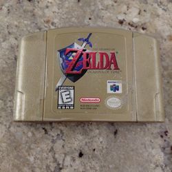 Nintendo The Legend of Zelda: Ocarina of Time N64 Gold Cart 
