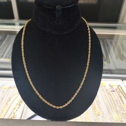10k Solid Gold Rope Necklace 17.6 Grams 24 Long Layaway Available 10% Dwon If You Interested Please Make Sure You Ask For Maribel Thank You 