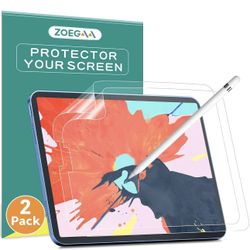 【2 Pack】 iPad Pro 12.9 Screen Protector, Paper Screen Protector Compatible with iPad Pro 12.9 (2022 & 2021 & 2020 & 2018 Models), Matte Surface PET Fi