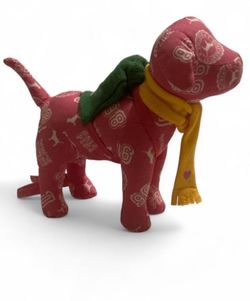 Victoria’s Secret Pink Dog With Yellow Scarf Green Pop Pink Backpack  Logo Decor