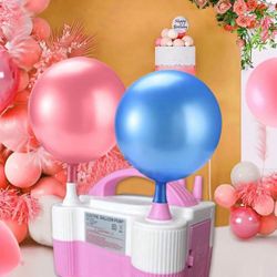 Electric Air Balloon Pump, Portable Dual Nozzle Electric Balloon Inflator For Birthday Wedding Party Decoration 110V 600W
