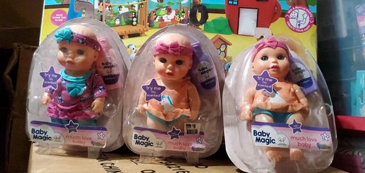 Baby Magic Much Love Baby Doll Lot of 3 Scented Toy Figure Playset New