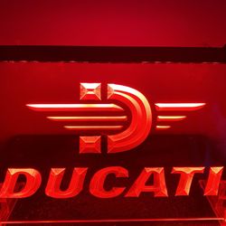 Ducati Lighted Sign (8”x12”)
