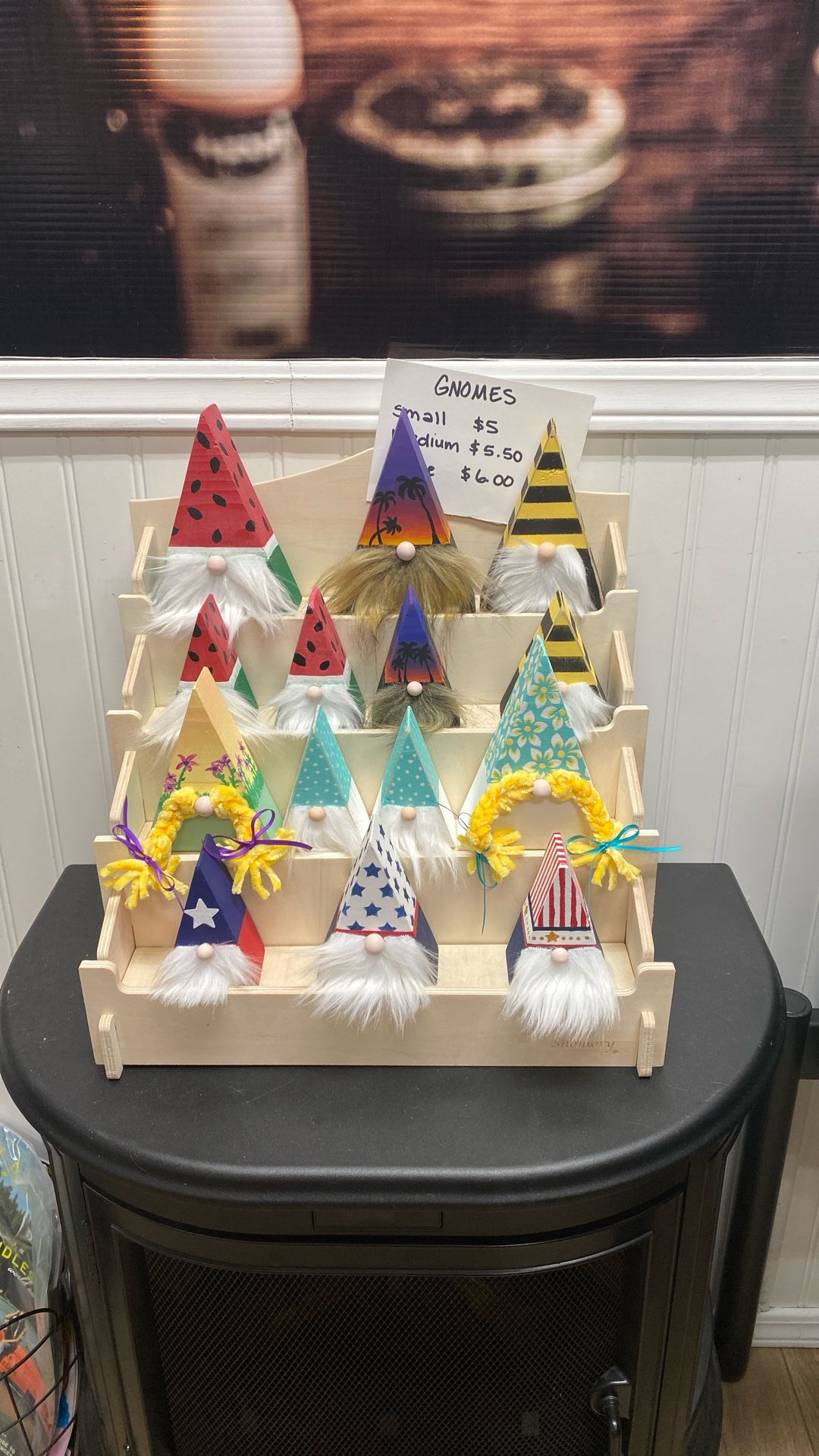 Hand Painted gnomes for table decor