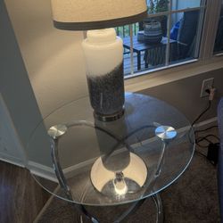 Glass End Table and Coffee Table Set 