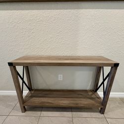 Graywashed Rustic Console Table