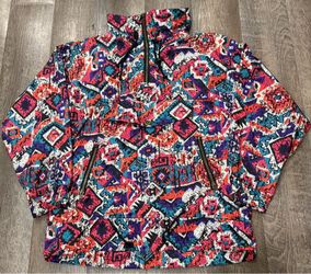Vintage OSSI Skiwear Multicolor Aztec Jacket Women’s Size Small
