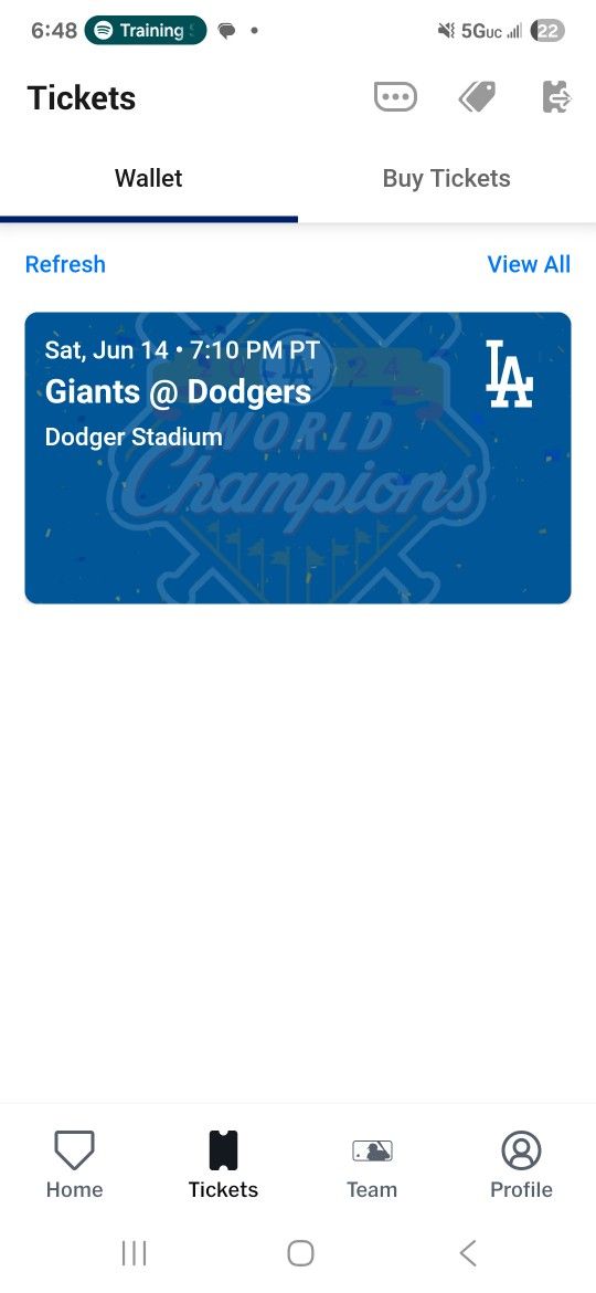 Dodger Tickets 7fd Row S Free Parking
