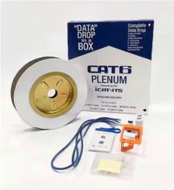 Data Drop-in-a Box Cat6 200 ft. Blue Plenum Kit