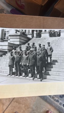 Historical Photograph Franklin D. Roosevelt with pilots of transatlantic crossing 1919