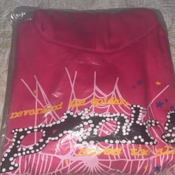 Sp5der P*NK V2 Hoodie and Pants- Size Medium 