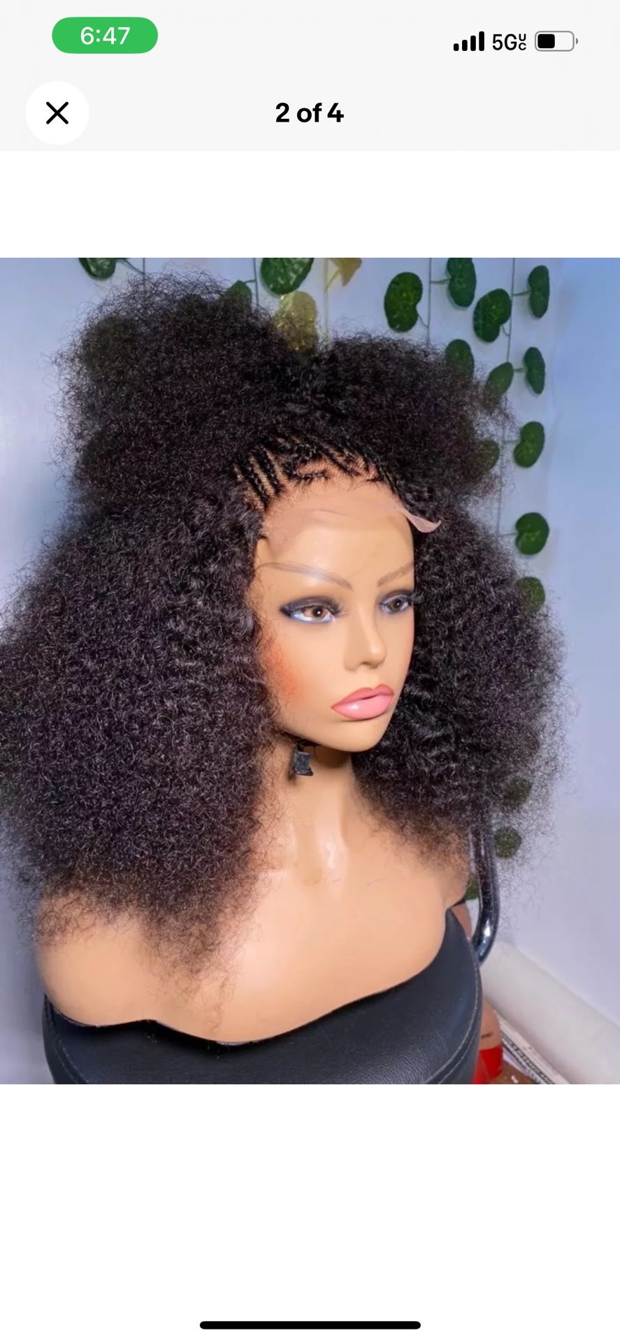 22” Kinky Curl Lace Front Wig