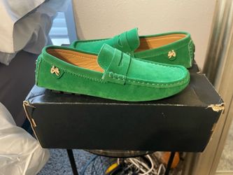 Unisex Fashion Lucky Green Loafers Size 7.5