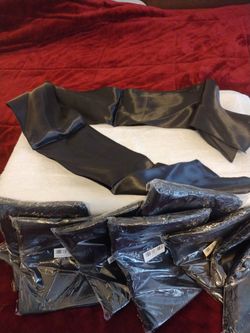 Balsa Circle Black Satin Chair Sasher Bows For Wedding Five And A Pack Brand New $2 A Pack 10 Packs