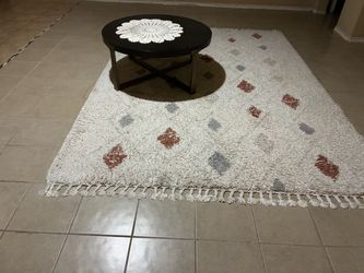 Coffee table and Rug