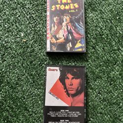 The Rolling Stones & The Doors cassettes  Both 