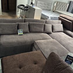 Sectional with ottoman