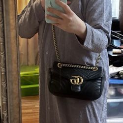 Authentic Gucci Marmont Small Black 