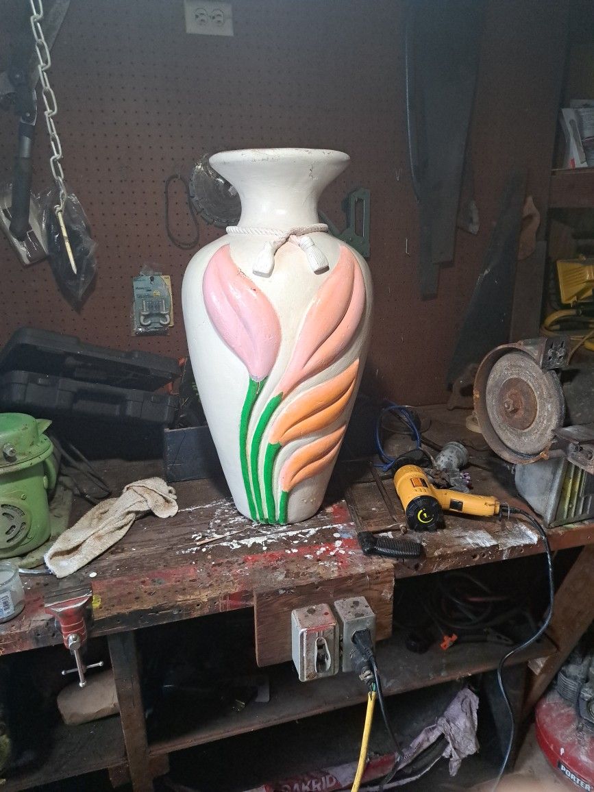 Three foot tall outdoor decorative Vase