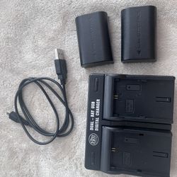 Canon LP-E6 Batteries & Dual Charger 