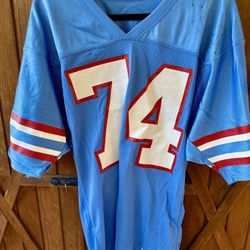 Rare Houston Oilers Bruce Matthews Signed Game Jersey 