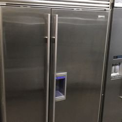 Sub Zero 48”wide Stainless Steel Side By Side Built In Refrigerator 