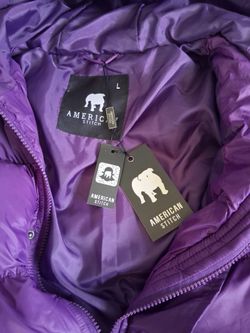 American Stitch Purple Puffer Jacket Size L