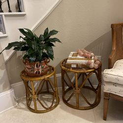 Vintage Bamboo Stools