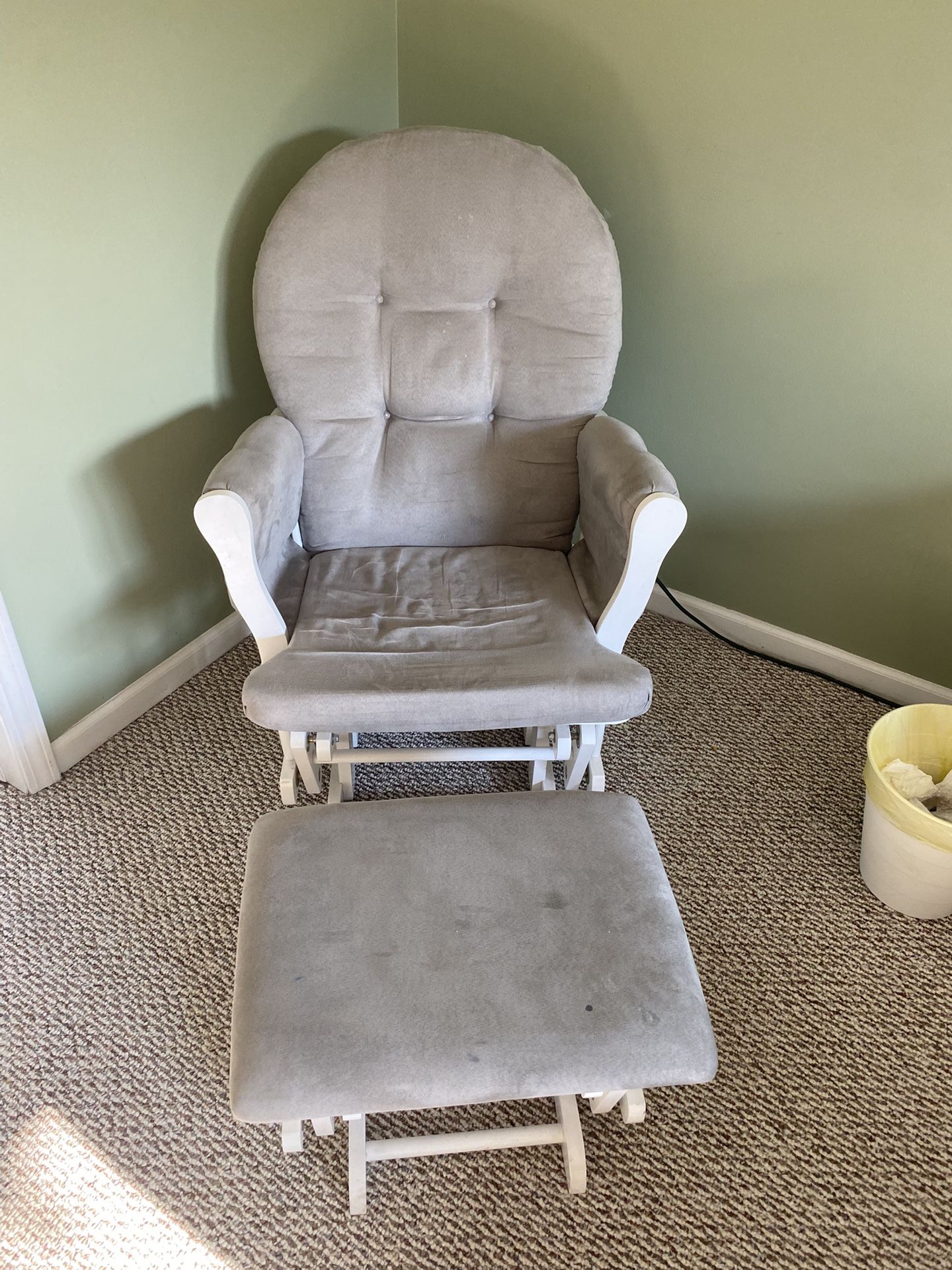 Rocking  Gray Chair & Ottoman