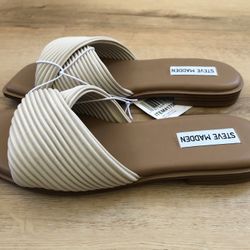 Steve Madden Ladies Textured Sandal Slide Shoes, New With Tag Retails $36