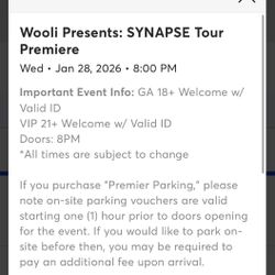 Wooli at Palladium Wednesday 11/28