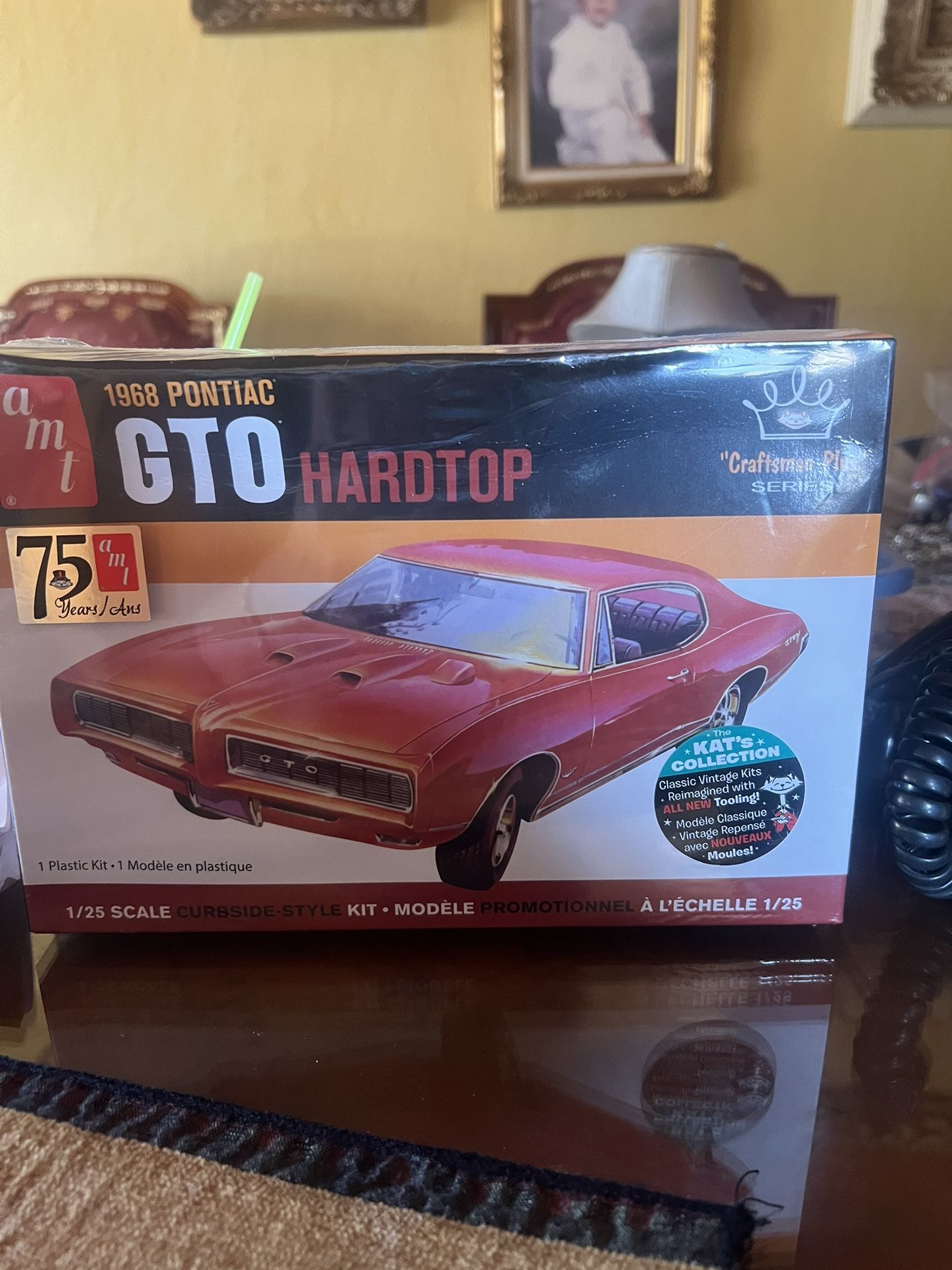1/25 Scale Model Kit '68 Pontiac GTO Hardtop by AMT Skill 2 AMT1411
