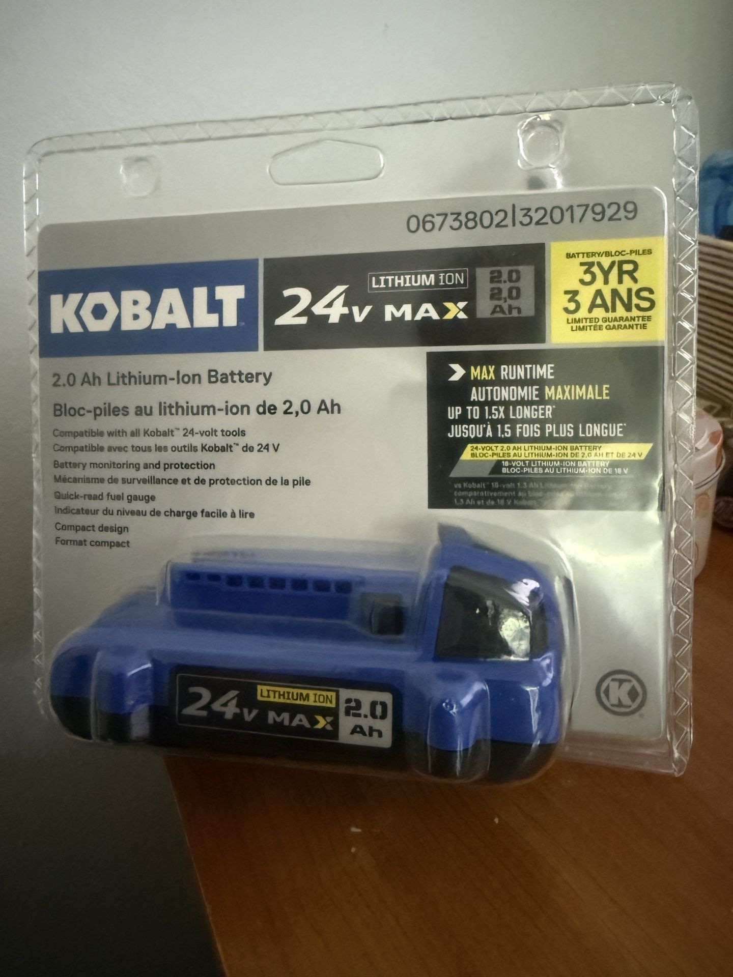 Kobalt 24V Max Battery