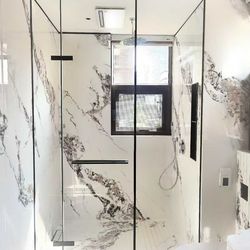 Ultra clear 3/8" shower door
