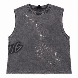 AUTHENTIC BTS Arirang Sleeveless Gray Shirt with “7” Charms/Embellishment Official Tour Merch