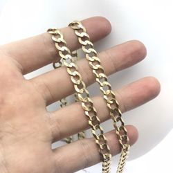 Gold Chain Cuban 14K Solid New 