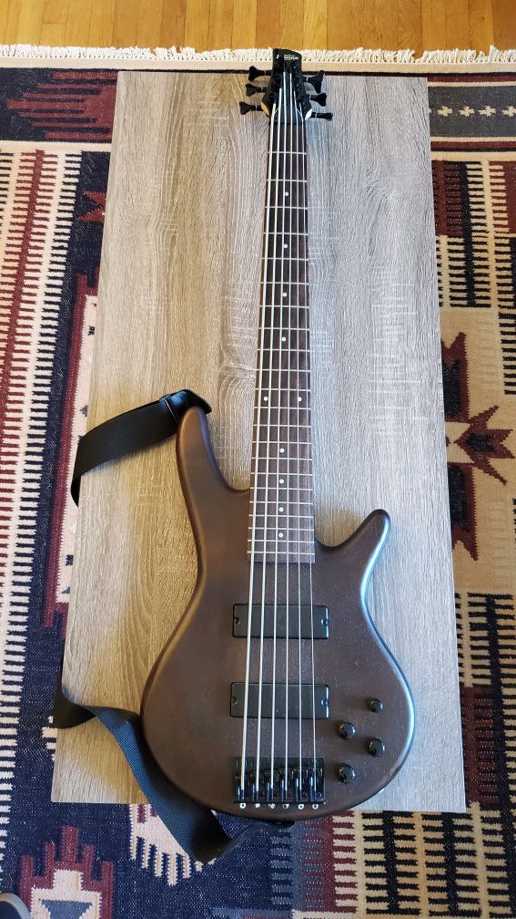 6 string active Ibanez Bass guitar