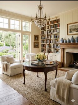 Queen Anne Style Round Curio Glass Top table