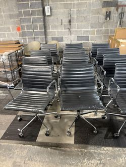 Eames Style Leather  Office Chairs 