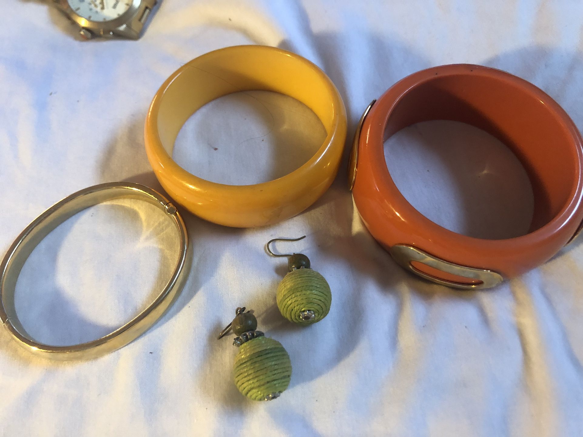 Vintage Bracelets And Earring Lot