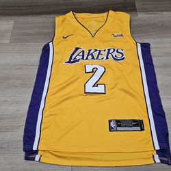 Los Angeles Lakers #2 Lonzo Ball Nike Basketball Jersey Men Size 44 Used