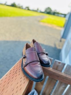 Zara Monk Leather Shoes in Brown