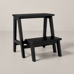 Wi- 18" Wood Kitchen Step Stool Black - Hearth & Hand™ with Magnolia