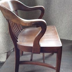Old wood office chairs