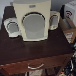 Computer Sound System With Subwoofer. 