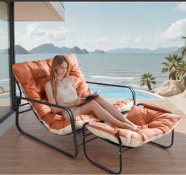 Reversible Oversized Lounge Chair with Ottoman