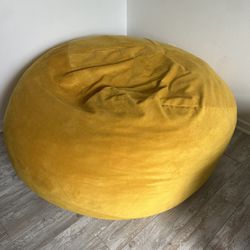 Big Joe 4 ft. Yellow Washable Bean Bag 