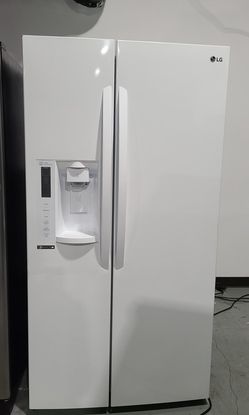 LG Side-by-Side White Fridge

