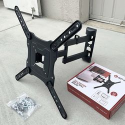 Brand New $19 Full Motion TV Wall Mount for 17-55” TVs Swivel and Tilt Bracket VESA 400x400mm, Max weight 66 Lbs 